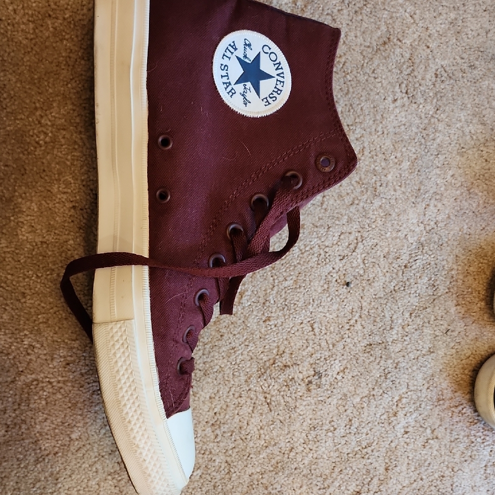Converse High Top Sneakers in Deep Burgundy